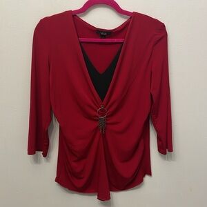 Y2K Red Black Top L Women’s
